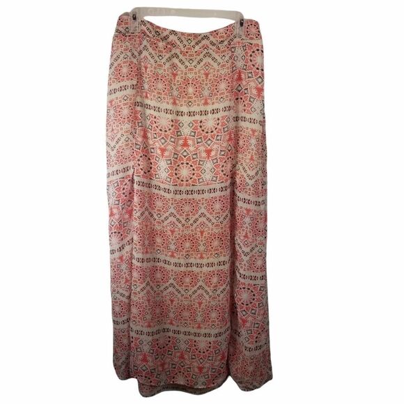 MAURICES MAXI SKIRT WITH SLITS. Size L. Back half of waistband is elastic. - Picture 1 of 11